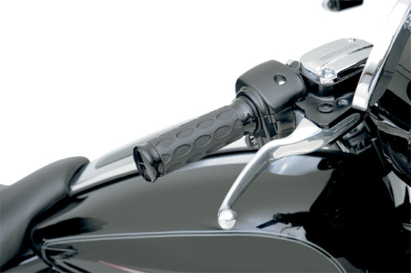 DRAG SPECIALTIES Hotop Style Rubber Grips - TBW - Black/Rubber