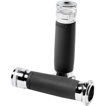 PERFORMANCE MACHINE Vision Series Contour Grips W/ LED Turn Signals - Throttle by Wire