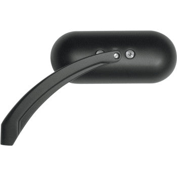 DRAG SPECIALTIES Mirror - Side View - Oval - Black/Matte - Each