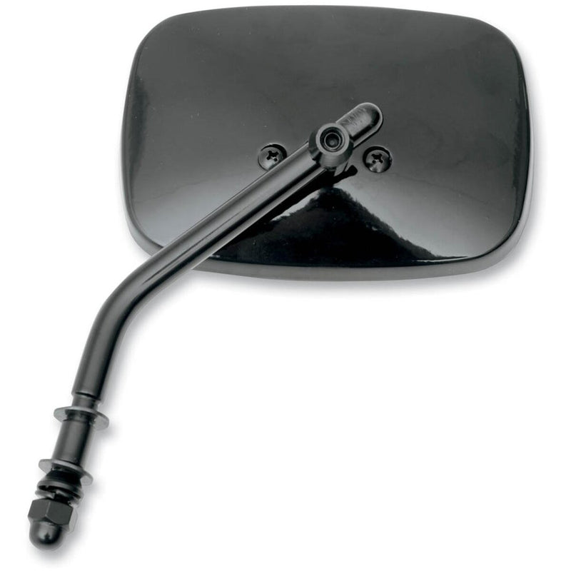 DRAG SPECIALTIES Die-Cast Standard Adjustable Stem Mirror - Gloss Black - 3-1/2" x 5"