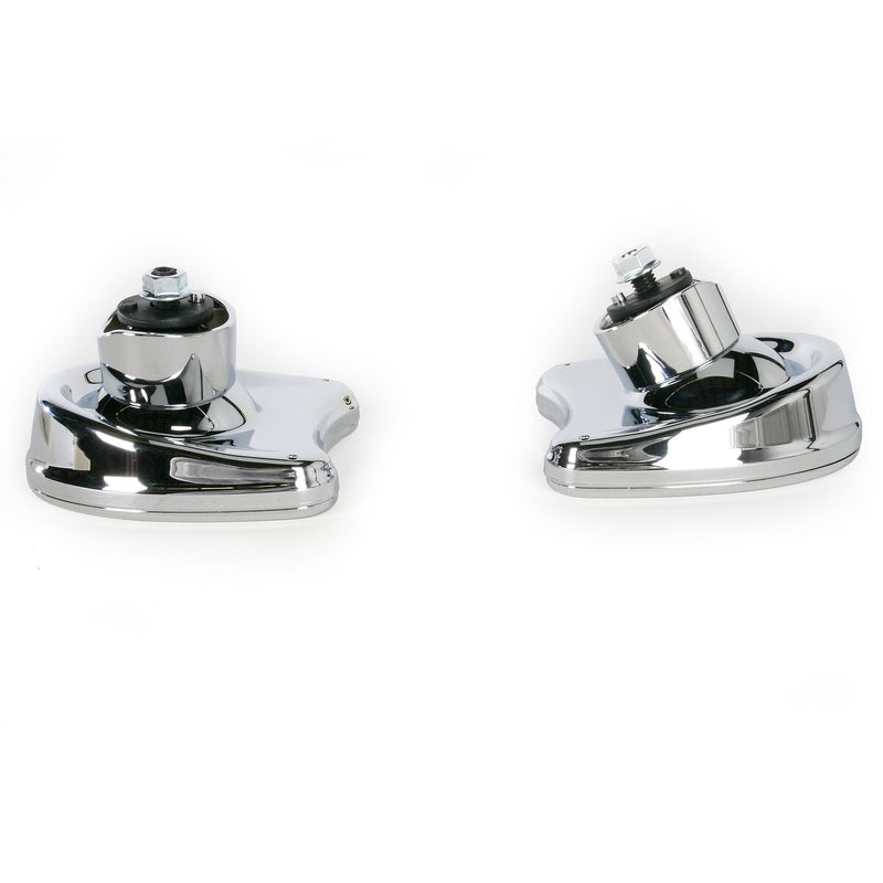 DRAG SPECIALTIES Replacement Fairing Mount Half-Moon Mirror Set - Chrome