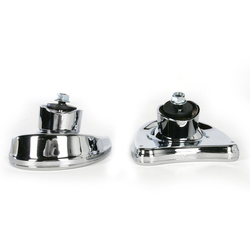 DRAG SPECIALTIES Replacement Fairing Mount Half-Moon Mirror Set - Chrome