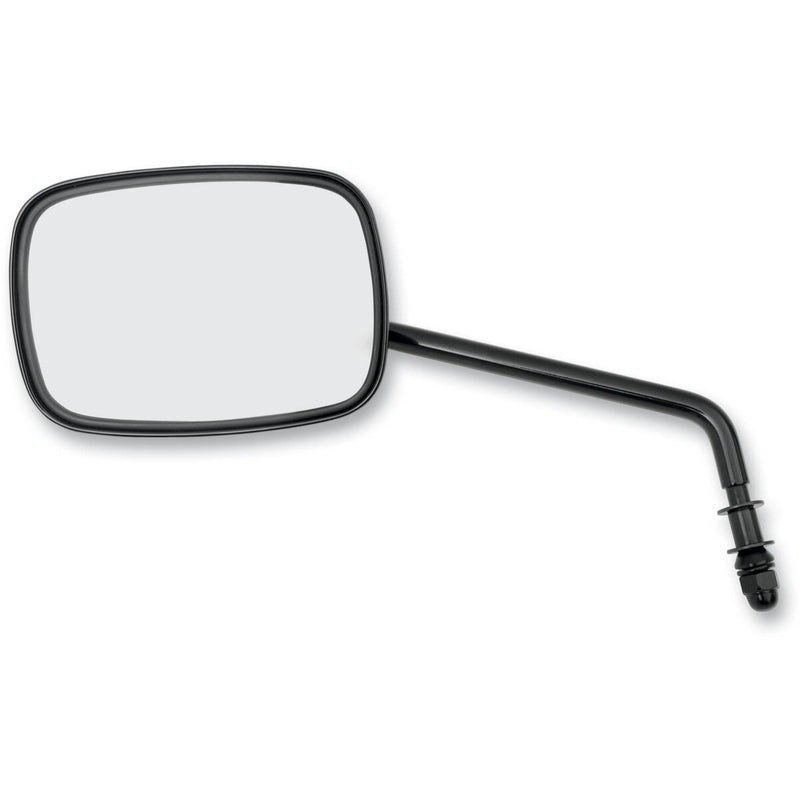 DRAG SPECIALTIES Die-Cast Low Rider Adjustable Stem Mirror - Gloss Black - 3-1/2" x 5"