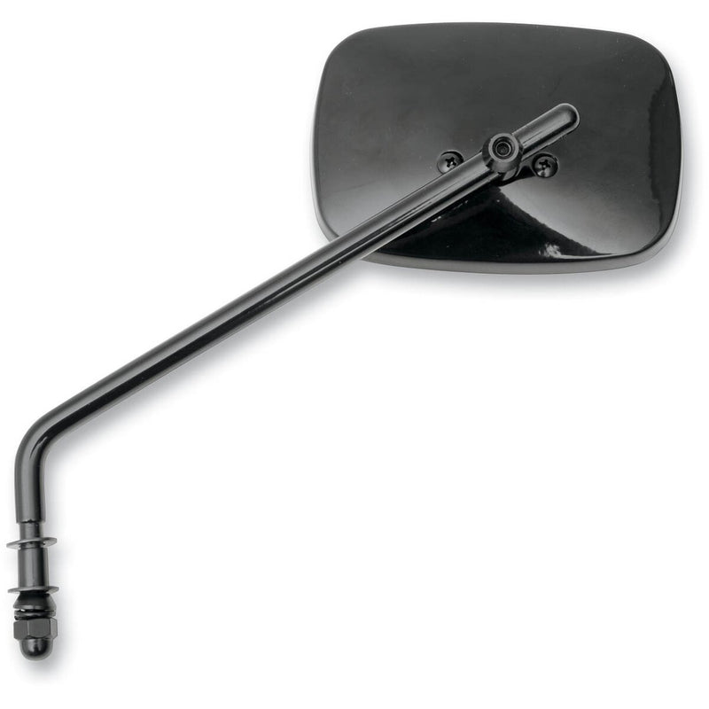DRAG SPECIALTIES Die-Cast Low Rider Adjustable Stem Mirror - Gloss Black - 3-1/2" x 5"