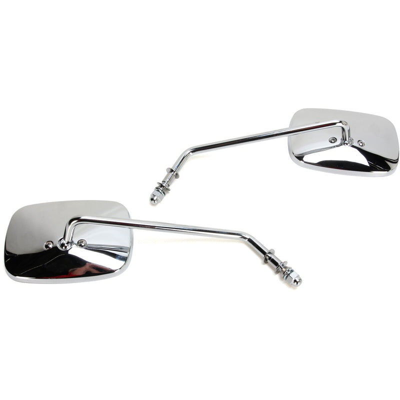 DRAG SPECIALTIES Replacement Long Stem Rectangle Mirrors  Set - Chrome