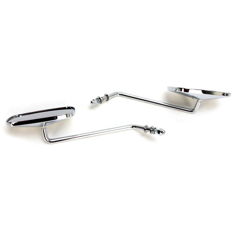 DRAG SPECIALTIES Replacement Long Stem Rectangle Mirrors  Set - Chrome