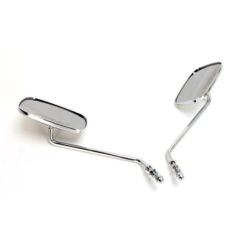 DRAG SPECIALTIES Replacement Long Stem Rectangle Mirrors  Set - Chrome