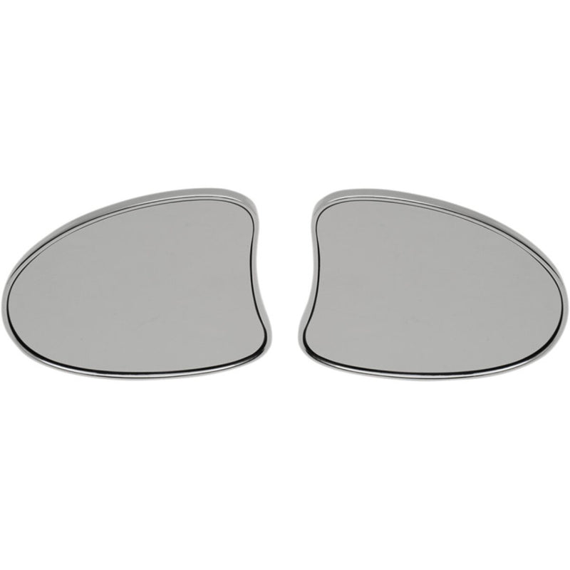 DRAG SPECIALTIES Batwing Fairing Mount Deluxe Teardrop Mirrors - Chrome