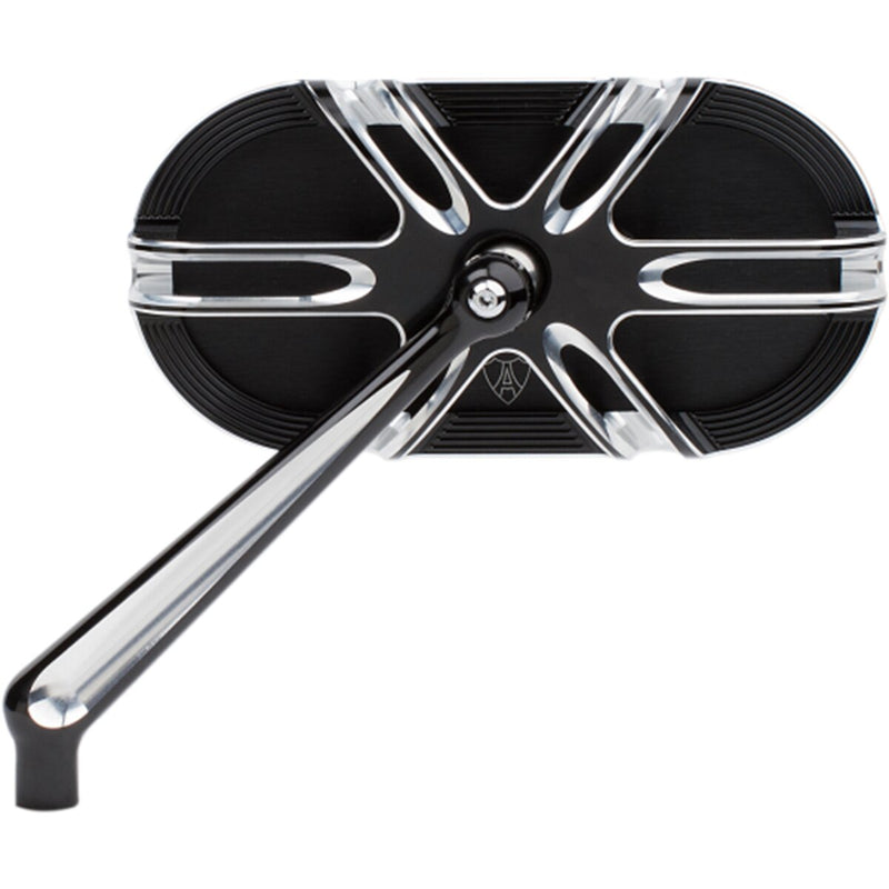 ARLEN NESS Mirror - Side View - Caged Series Deep Cut - Left - Black