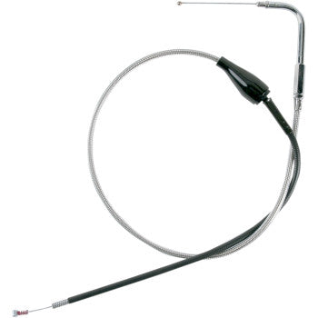 DRAG SPECIALTIES Throttle Idle Cable w/ Cruise Control - Stainless Braided - 41-1/2"