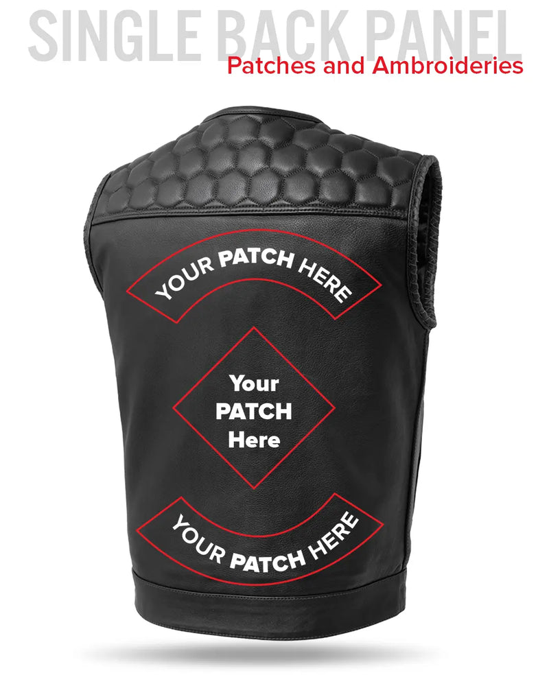 Hornet Men's Club Style Leather Vest