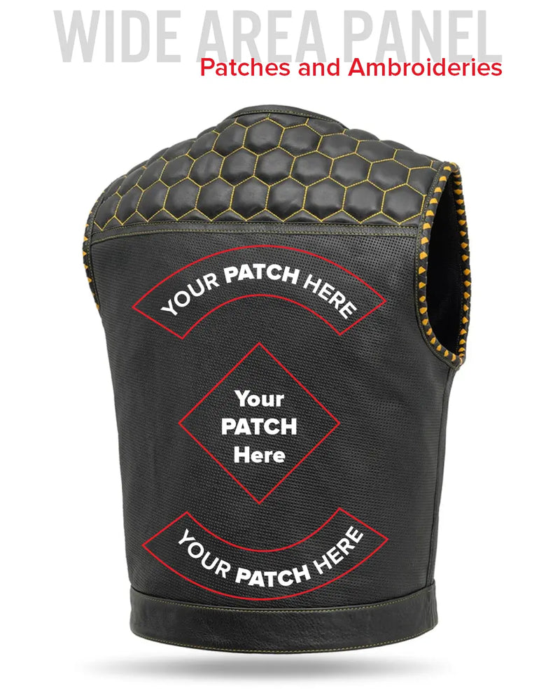 Lowside Hornet Perforated Men's Club Style Leather Vest