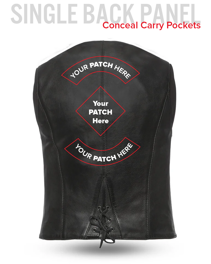 Savannah Women's Western Style Motorcycle Leather Vest