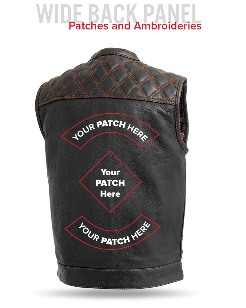 Downside Men's Motorcycle Leather Vest