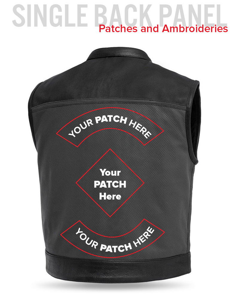 Two Tone Lowrider Perforated Men's Leather Vest