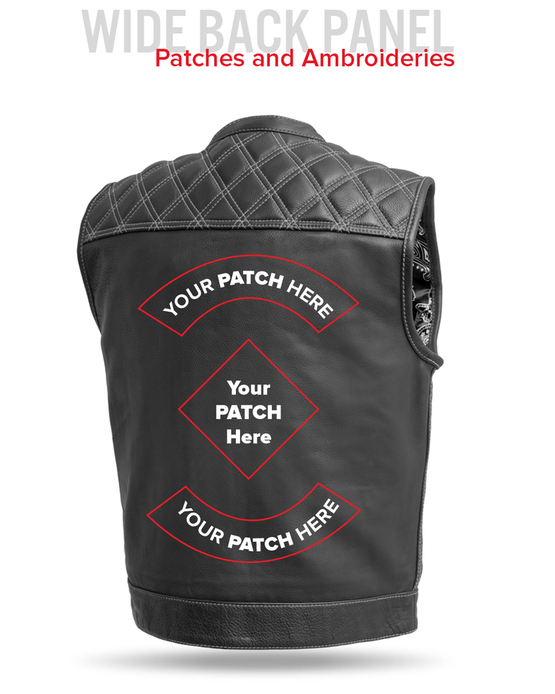 Downside Men's Motorcycle Leather Vest