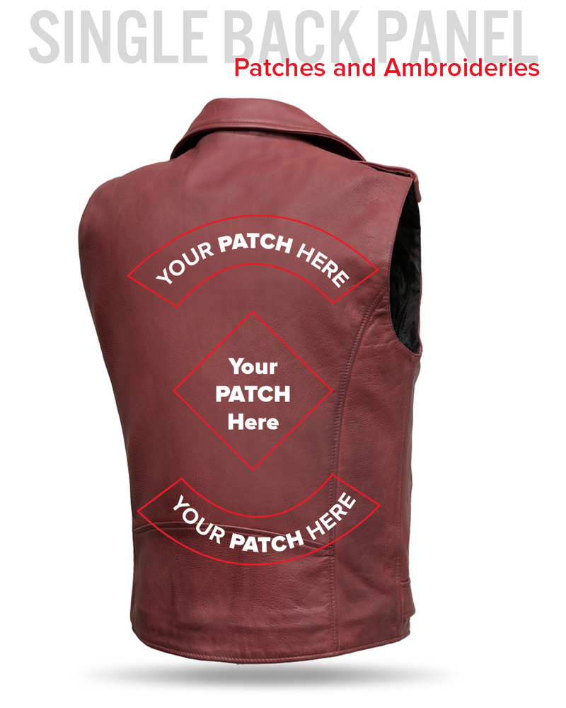 Roller - Men's Motorcycle Leather Vest