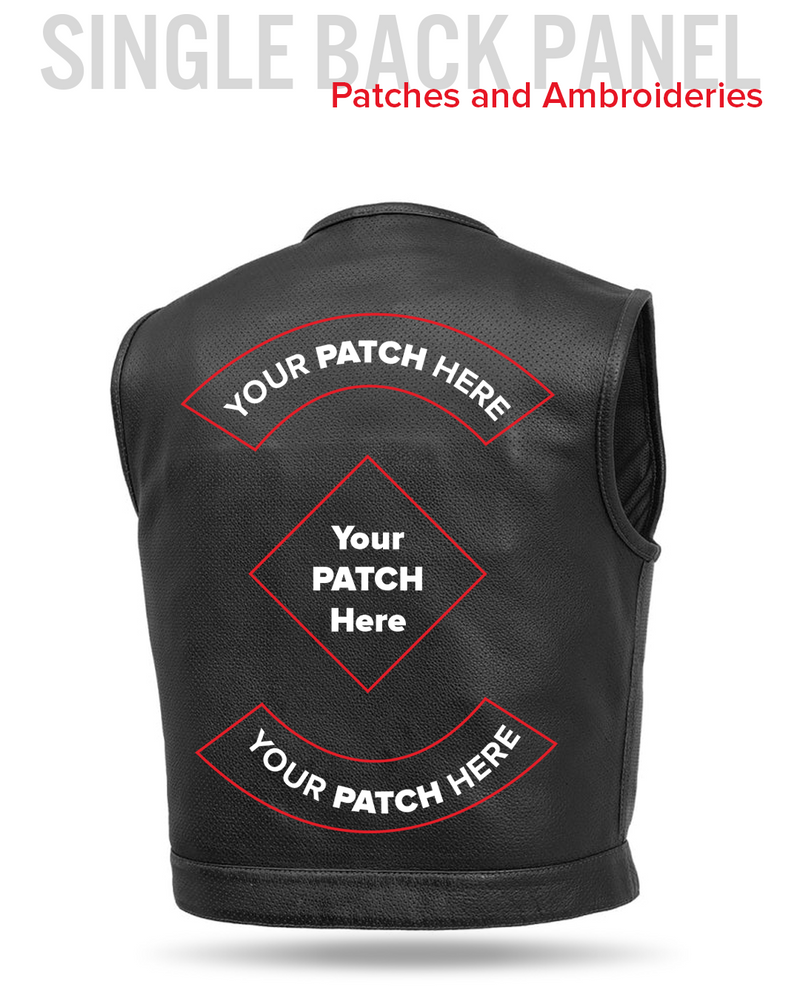 Lowside Men's Perforated Motorcycle Leather Vest