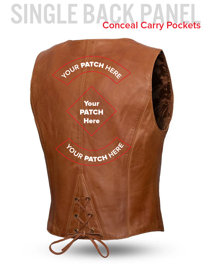 Savannah Women's Western Style Motorcycle Leather Vest