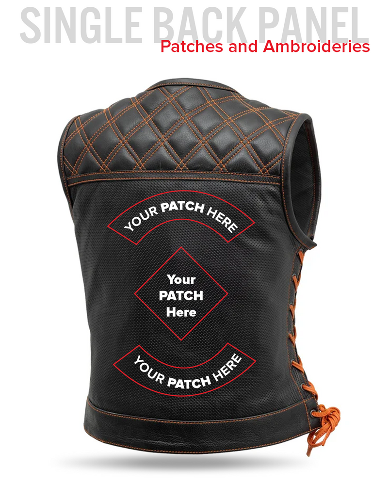 Bonnie Perforated Women's Motorcycle Leather Vest