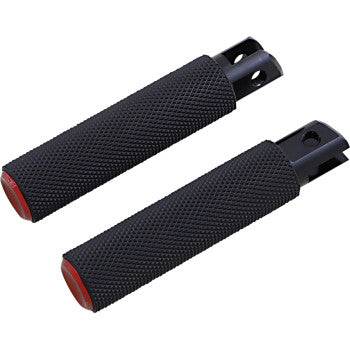 ARLEN NESS Knurled Footpegs - Driver - Red - FX/FL '18-'24 - 1" Longer