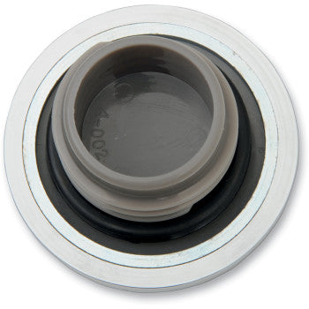 DRAG SPECIALTIES Skull Gas Cap - Screw-In - Pair - Chrome / Black - '84-'96