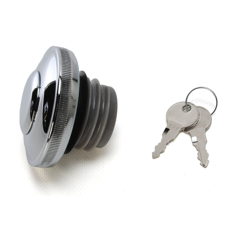 DRAG SPECIALTIES Non-Vented Screw-In Locking Gas Cap - Chrome
