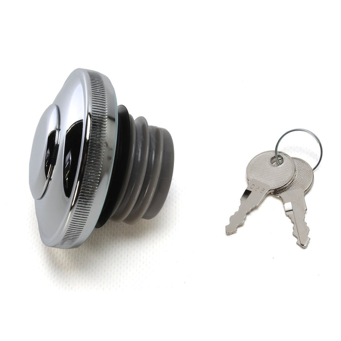 DRAG SPECIALTIES Vented Screw-In Locking Gas Cap - Chrome