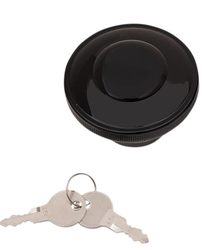 DRAG SPECIALTIES Non-Vented Screw-In Locking Gas Cap - Gloss Black