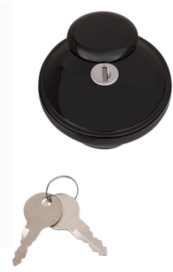 DRAG SPECIALTIES Non-Vented Screw-In Locking Gas Cap - Gloss Black