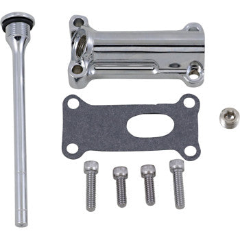 DRAG SPECIALTIES Engine Oil Spout Kit - Chrome - Touring '93-'98
