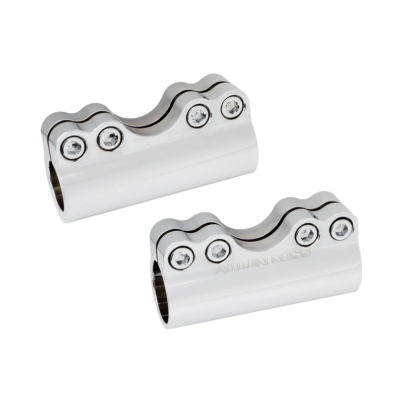 ARLEN NESS Modular Adjustable Handlebar Clamp Set - Chrome - 1-1/4"