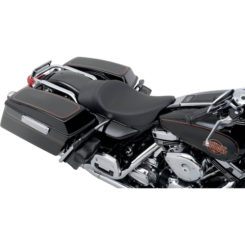 DRAG SPECIALTIES Low Profile Smooth Forward Positioning Solo Seat - Black - Touring '97-'07