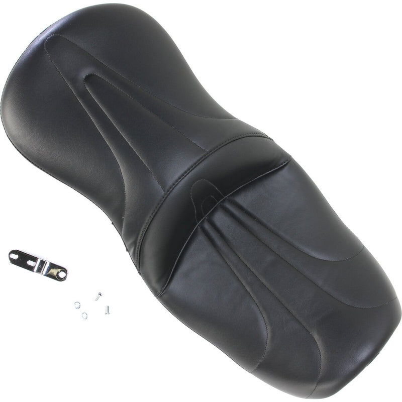 LE PERA Sorrento 2-Up Seat - Stitched - Black - Touring '08-'23