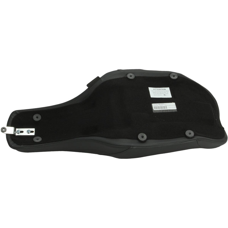 DRAG SPECIALTIES Predator Low Profile Diamond Stitched Seat - w/ Yaffe Razor Gas Tank - Black w/ Faux Suede Insert - Touring '10-'23