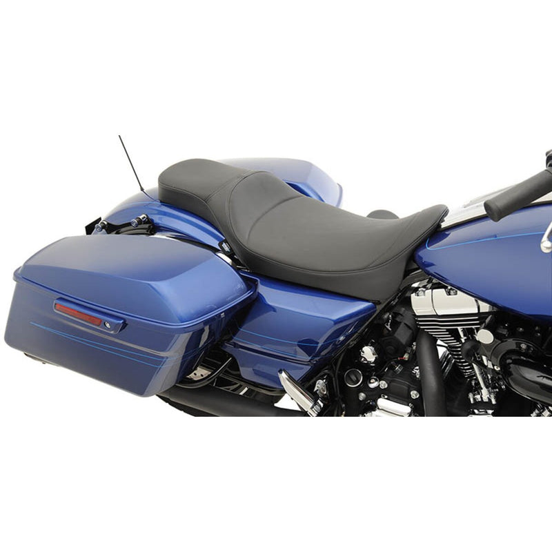 DRAG SPECIALTIES Predator Mild Stitched Extended Reach Seat - Black - Touring '08-'23