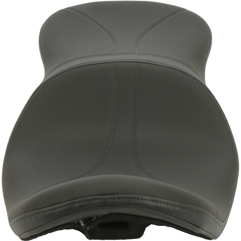 DRAG SPECIALTIES Low Profile Mild Stitched Seat - w/ Yaffe Razorback Fuel Tank - Black - Touring '10-'23