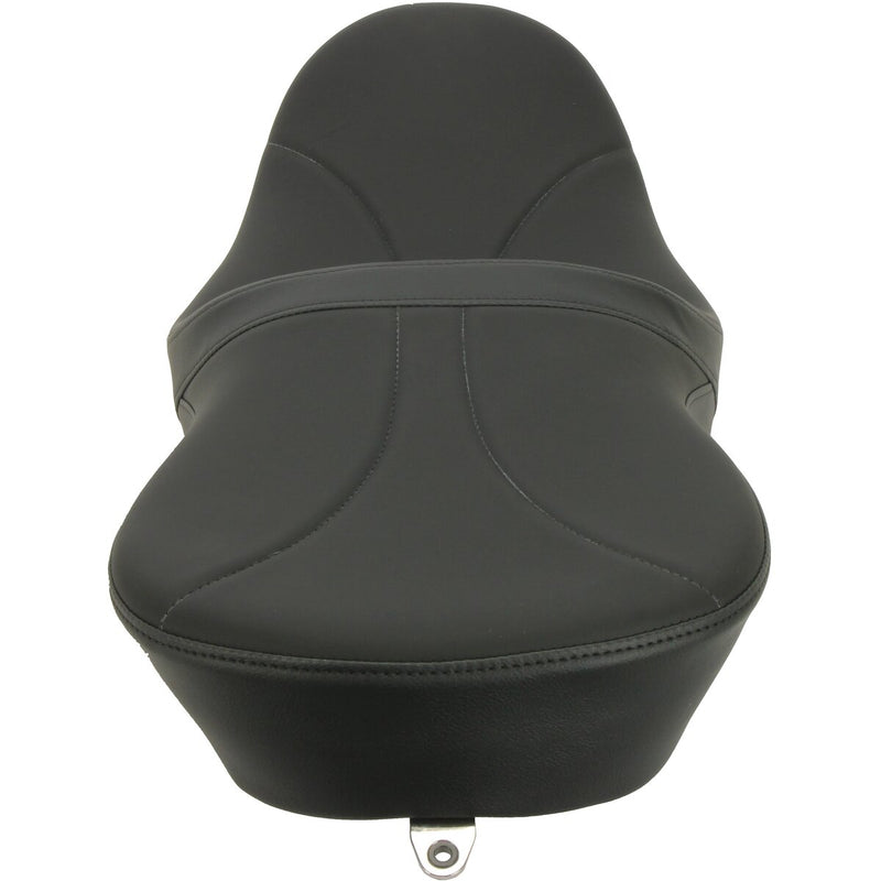 DRAG SPECIALTIES Low Profile Mild Stitched Seat - w/ Yaffe Razorback Fuel Tank - Black - Touring '10-'23