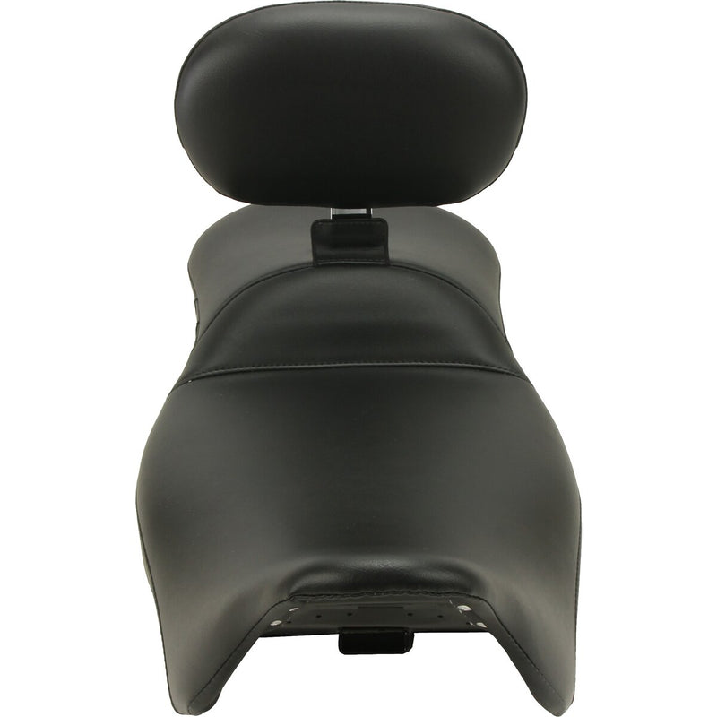 LE PERA Maverick Daddy Long Legs Seat - With Backrest - Black - Smooth - Touring '08-'23