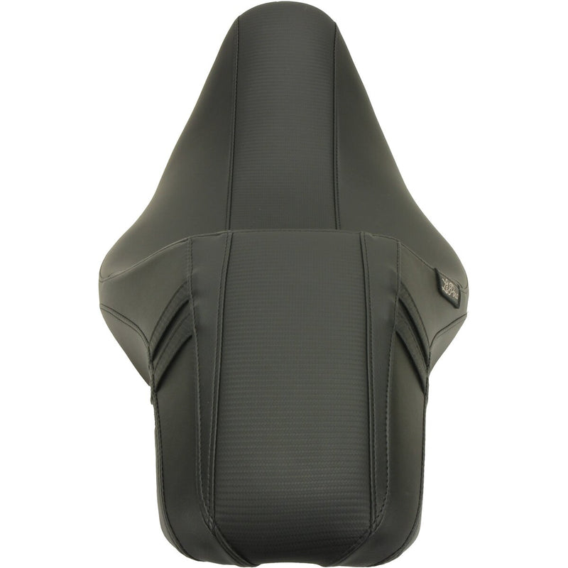 LE PERA Outcast Daddy Long Legs Seat - Full-Length - w/o Backrest - Carbon Fiber Inlay - Black - Touring '08-'23