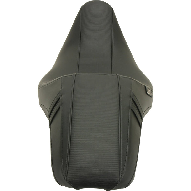LE PERA Outcast GT-2 Seat - Full-Length - w/o Backrest - Black Carbon Fiber Inlay - Touring '08-'23