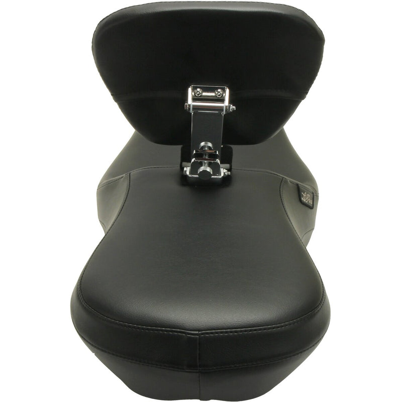 LE PERA Outcast Seat - 2-Up - With Backrest - Smooth - Black - Touring '08-'23