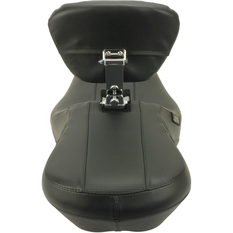 LE PERA Outcast GT Seat - 2-Up - With Backrest - Black Carbon Fiber - Touring '08-'23