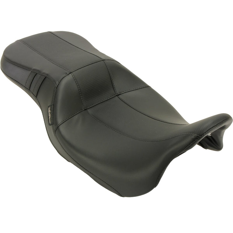 LE PERA Outcast GT-2 Seat - 2-Up - w/o Backrest - Black Carbon Fiber Inlay - Touring '08-'23