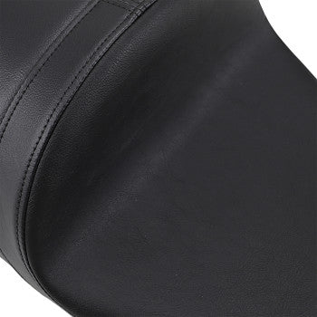 DRAG SPECIALTIES EZ-ON Mount Forward Low Solo Smooth Vinyl Seat - Black - Touring '08-'23