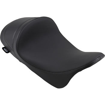 DRAG SPECIALTIES EZ-ON Mount Forward Low Solo Smooth Solar-Reflective Leather Seat - Black - Touring '08-'23