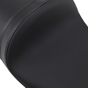 DRAG SPECIALTIES EZ-ON Mount Forward Low Solo Smooth Solar-Reflective Leather Seat - Black - Touring '08-'23