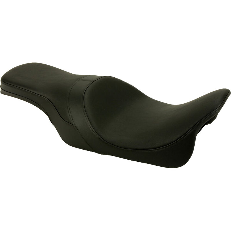 DRAG SPECIALTIES Forward Positioned Predator 2-Up Smooth Vinyl Seat - Black - Touring '08-'23