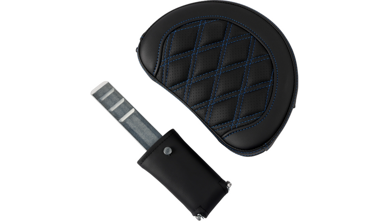 SADDLEMEN Roadsofa™ Seat - with Backrest - Blue Stitch - Touring '08-'24