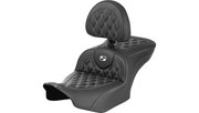 SADDLEMEN RoadSofa™ Seat - w/ Backrest - Carbon Fiber - Latt - White
